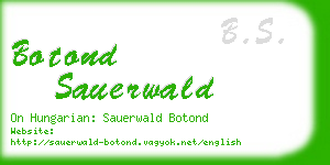 botond sauerwald business card